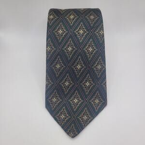 Chanel Tie Green Geometric Print Silk Jacquard Italy Luxury Designer Necktie
